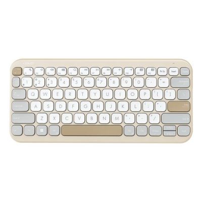 ASUS KW100 KEYBOARD/BG/UI/80, 75%, Draadloos, Bluetooth, Schaar-toetsschakelaar, Beige, Haver