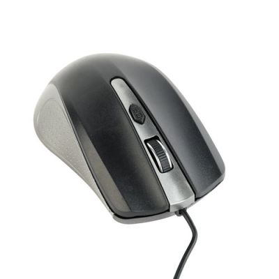 Gembird 4-knops optische muis, USB, antraciet/zwart, Rechtshandig, Optisch, USB Type-A, 1200 DPI, Zw