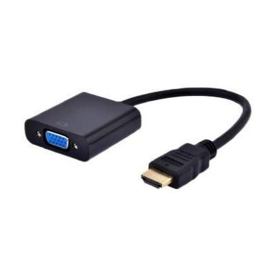 Gembird HDMI naar VGA adapter met audio, 0,15 m, HDMI Type A (Standaard), VGA (D-Sub), Mannelijk, Vr