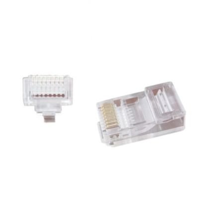 Gembird Modulaire UTP RJ45 stekker met doorsteekmontage, 10 stuks per zakje, 8P8C RJ45, Transparant,