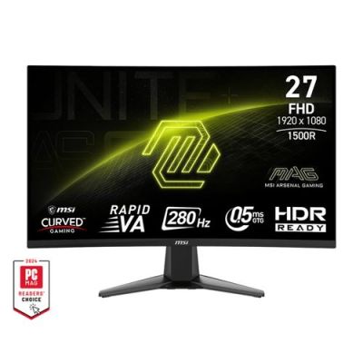MSI MAG 276CXF, 68,6 cm (27"), 1920 x 1080 Pixels, Full HD, LCD, 0,5 ms, Zwart
