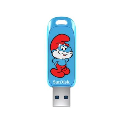 SanDisk Smurf, 64 GB, USB Type-A, 3.2 Gen 1 (3.1 Gen 1), 130 MB/s, Zonder dop, Blauw