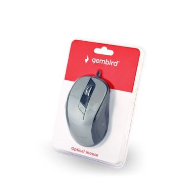 Gembird 6-knops optische muis, USB, zwart/antraciet, Rechtshandig, Optisch, USB Type-A, 1600 DPI, Zw