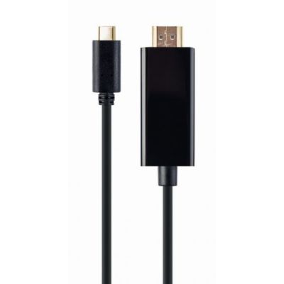 Gembird USB-C naar HDMI adapter, zwart, 2 m, HDMI Type C (Mini), HDMI Type C (Mini), Zwart