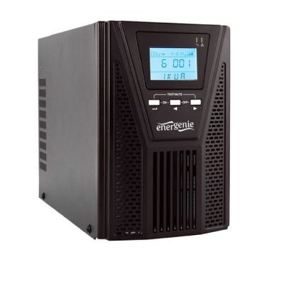 Gembird Online UPS - 1000 VA, Dubbele conversie (online), 1 kVA, 900 W, Zuivere sinus, 220 V, 50/60