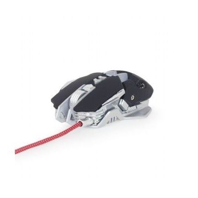 Gembird Gaming muis USB, programmeerbaar, USB Type-A, 4000 DPI, Zwart, Zilver