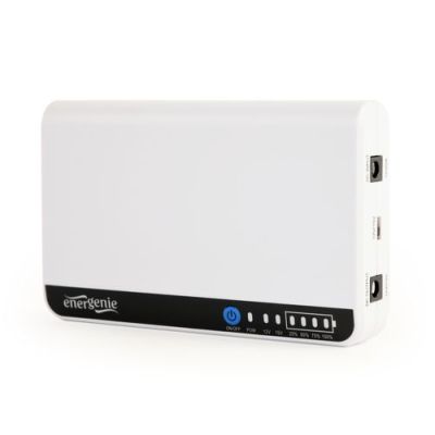 Gembird UPS for DC devices, 12 or 15 V, 18 W, white, 18 W, 12 V, 12 V, 12 V, 15 V, +-5 procent