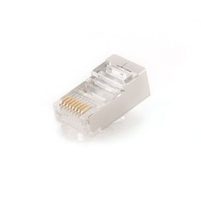 Gembird Afgeschermde modulaire RJ45 stekker, 8P8C, 100 stuks, RJ-45, Transparant, SF/UTP (S-FTP), Ro