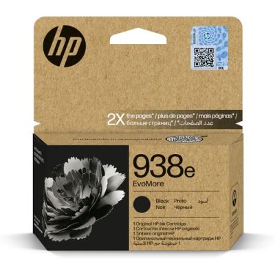 HP 938e EvoMore originele zwarte inktcartridge, Hoog (XL) rendement, Zwart, 1 stuk(s), 2500 pagina's