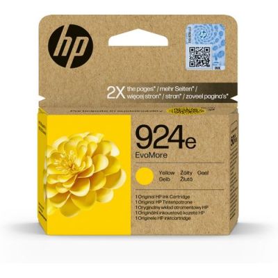 HP 924e EvoMore originele gele inktcartridge, Hoog (XL) rendement, Geel, 1 stuk(s), 800 pagina's, En