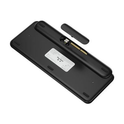 Logitech POP Keys, Mini, Draadloos, RF-draadloos + Bluetooth, Mechanische keyswitch, QWERTY, Zwart,