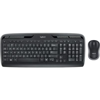 Logitech Wireless Combo MK330, Volledige grootte (100%), Draadloos, RF Draadloos, QWERTY, Inclusief