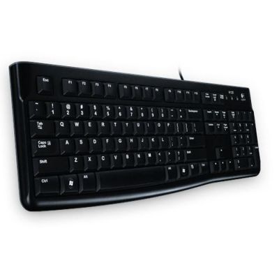 Logitech Keyboard K120 for Business, Volledige grootte (100%), Bedraad, USB, AZERTY, Zwart