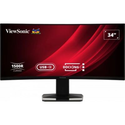 Viewsonic Display VG3419C, 86,4 cm (34"), 3440 x 1440 Pixels, UltraWide Quad HD, LED, 3,5 ms, Zwart