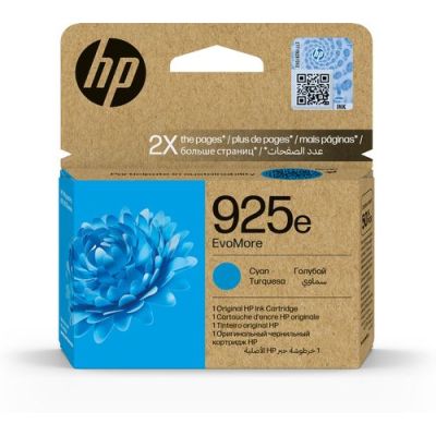HP 925e EvoMore originele cyaan inktcartridge, Hoog (XL) rendement, 1 stuk(s), 800 pagina's, Enkele