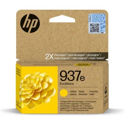 HP 937e EvoMore originele gele inktcartridge, Hoog (XL) rendement, Geel, 1 stuk(s), 1650 pagina's, E