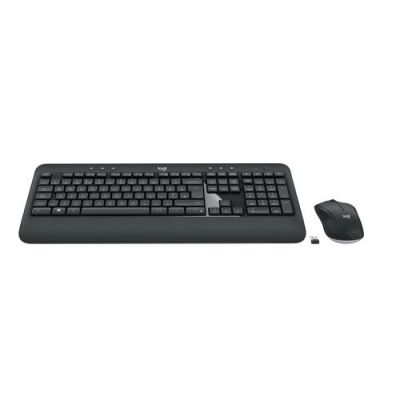 Logitech 920-008688, Draadloos, RF Draadloos, Membraan keyswitch, QWERTZ, Zwart, Wit, Inclusief muis
