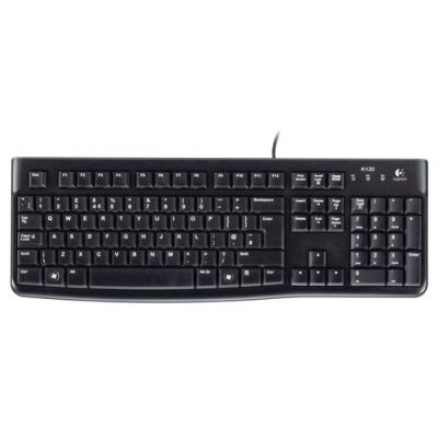 Logitech K120, Bedraad, USB, QWERTZ, Zwart