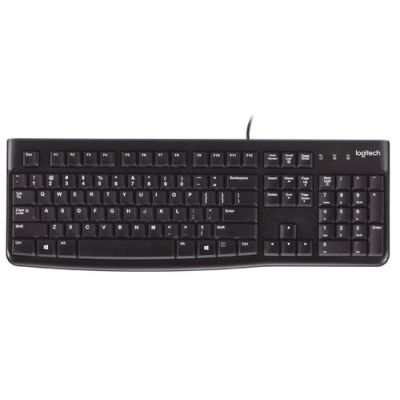 Logitech Keyboard K120 for Business, Volledige grootte (100%), Bedraad, USB, QWERTY, Zwart