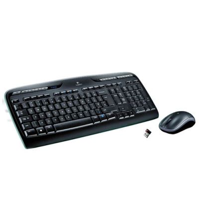 Logitech Wireless Combo MK330, Volledige grootte (100%), Draadloos, USB, QWERTY, Zwart, Grijs, Inclu