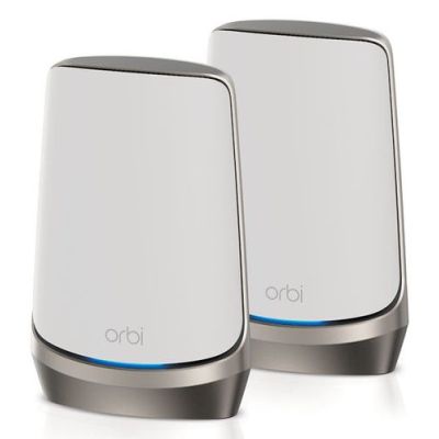 NETGEAR Orbi Quad-band RBKE963 AXE11000 WiFi 6E Mesh System, Grijs, Wit, Intern, Stroom, Quad-band (