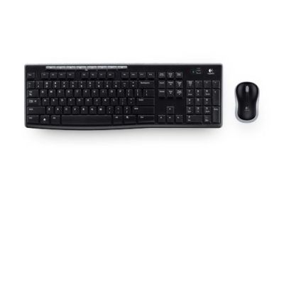 Logitech MK270, Volledige grootte (100%), Bedraad, RF Draadloos, QWERTZ, Zwart, Inclusief muis