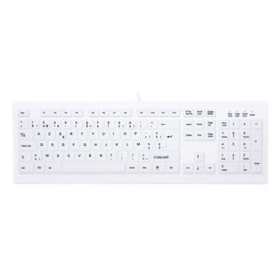 CHERRY AK-C8100F-U1-W/BE, Bedraad, USB, Membraan keyswitch, AZERTY, Wit