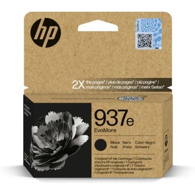 HP 937e EvoMore originele zwarte inktcartridge, Hoog (XL) rendement, Zwart, 1 stuk(s), 2500 pagina's