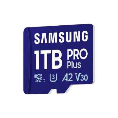 Samsung PRO Plus microSD Card + Kaartlezer (2024), 1 TB, MicroSDXC, Klasse 10, UHS-I, 180 MB/s, 130