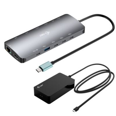 i-tec Metal USB-C Nano 3x Display Dock, 2x HDMI 1x USB-C video with Power Delivery 140W + Universal