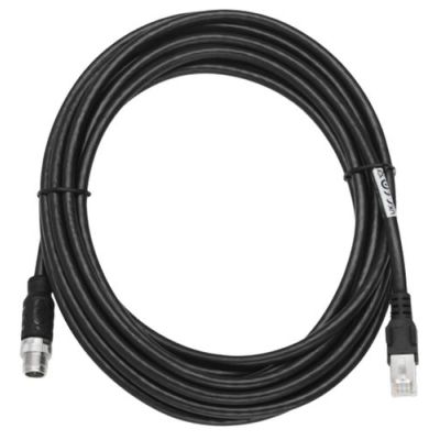 Zebra CBL-ENT00501-M1200, 15 m, Cat6, M12, RJ-45, Zwart