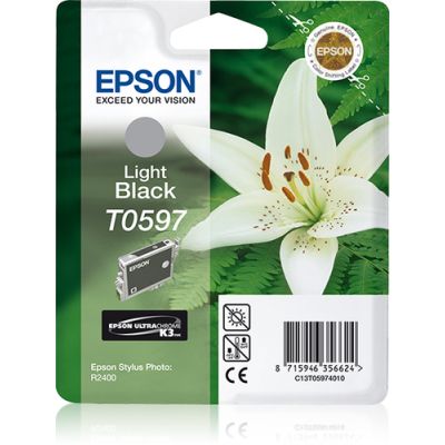 Epson Lily inktpatroon Light Black T0597 Ultra Chrome K3, Inkt op pigmentbasis, 1 stuk(s)