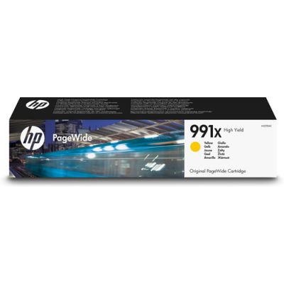 HP Originele 991X gele high-capacity PageWide cartridge, Hoog (XL) rendement, Inkt op pigmentbasis,