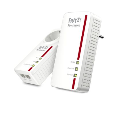 FRITZ!Powerline 1260E WLAN Set Edition International, 1200 Mbit/s, IEEE 1901, Type F, Gigabit Ethern