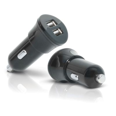 Mobilis Car Charger 2 USB, Auto, Sigarettenaansteker, Zwart