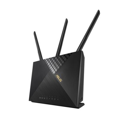 ASUS 4G-AX56, Wi-Fi 6 (802.11ax), Dual-band (2.4 GHz / 5 GHz), Ethernet LAN, 3G, Zwart, Router om ne