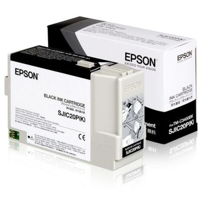 Epson SJIC20P(K) - Ink cartridge for TM-C3400BK (Black), Zwart, Inkt op pigmentbasis, 1 stuk(s)