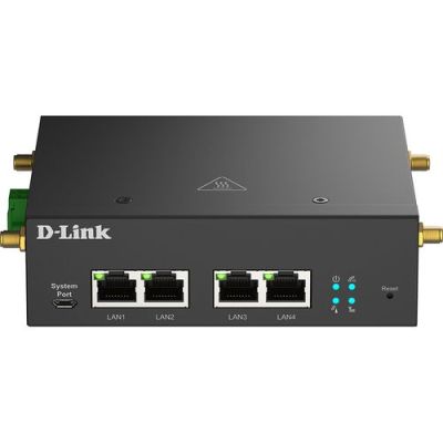 D-Link DWM-314-G, Ethernet WAN, 4 Gigabit Ethernet, DSL WAN, SIM-kaartsleuf, Zwart