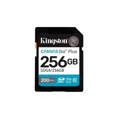 Kingston Technology 256GB SDXC Canvas Go Plus Gen4 200MB/s C10 UHS-I U3 V30, 256 GB, SDXC, Klasse 10