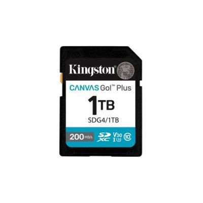 Kingston Technology 1TB SDXC Canvas Go Plus Gen4 200MB/s C10 UHS-I U3 V30, 1 TB, SDXC, Klasse 10, UH