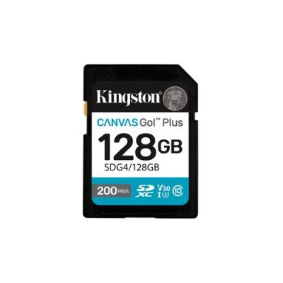 Kingston Technology 128GB SDXC Canvas Go Plus Gen4 200MB/s C10 UHS-I U3 V30, 128 GB, SDXC, Klasse 10