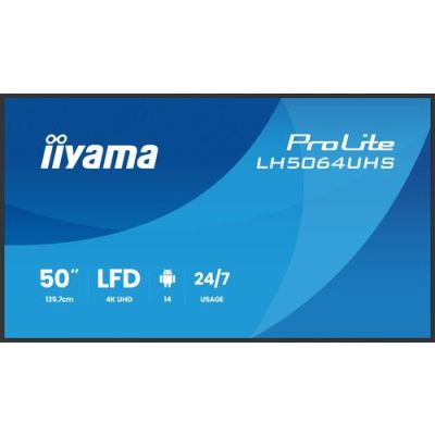 iiyama LH7564UHS-B1AG, Digitale signage flatscreen, 190,5 cm (75"), 3840 x 2160 Pixels, Wifi, 24/7