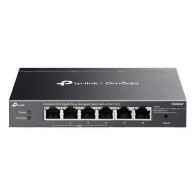 TP-Link Omada ES206GP, Managed, Gigabit Ethernet (10/100/1000), Power over Ethernet (PoE), Ophangsys