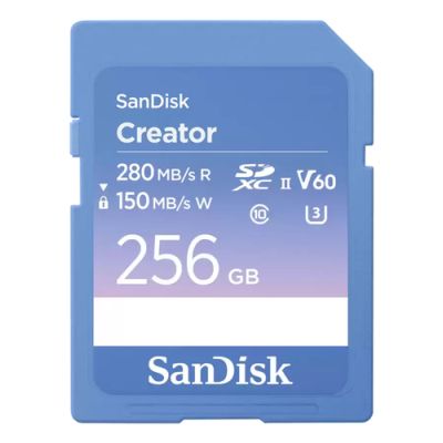 SanDisk Creator, 256 GB, SDXC, Klasse 10, UHS-II, 280 MB/s, 150 MB/s