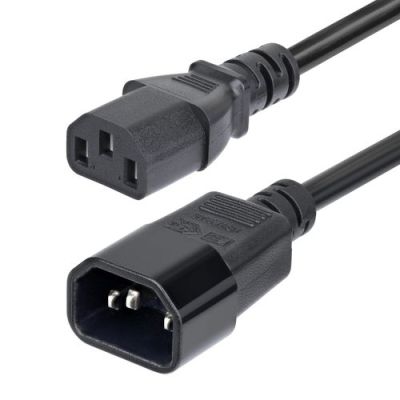 StarTech.com 4,5m Stroom Verlengkabel, C14 naar C13 PDU Stroomkabel, 15A 250V, 14AWG, AC Power Kabel