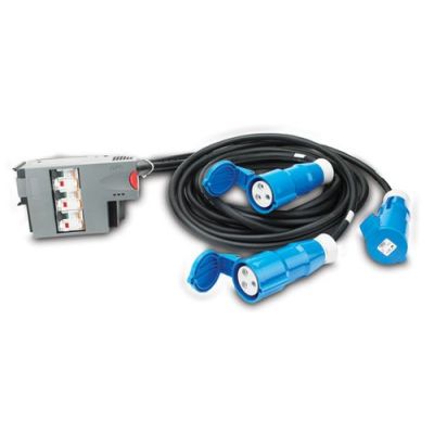 APC Power Distribution Modular 3x1 POLE 3 Wire 32A, IEC 309 32A 3P+N+PE, 3 x IEC 309 32A, 400 V, 50