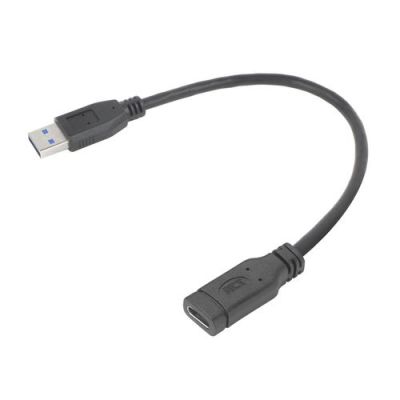 ACT USB Type-A male naar USB Type-C female adapterkabel 0,2m, 0,2 m, USB A, USB C, USB 3.2 Gen 1 (3.