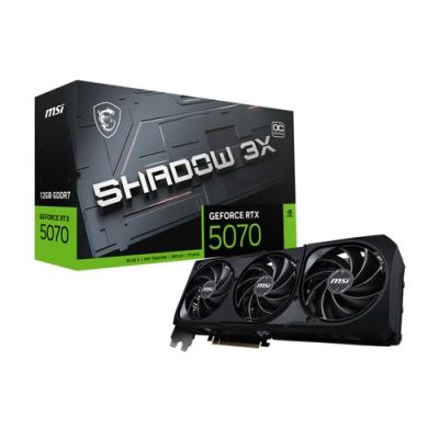 MSI GeForce RTX 5070 12G SHADOW 3X OC, GeForce RTX 5070, 12 GB, GDDR7, 192 Bit, 7680 x 4320 Pixels,