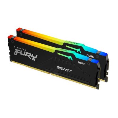 Kingston Technology FURY Beast 64GB 6000MT/s DDR5 CL36 DIMM (set van 2) RGB, 64 GB, 2 x 32 GB, DDR5,
