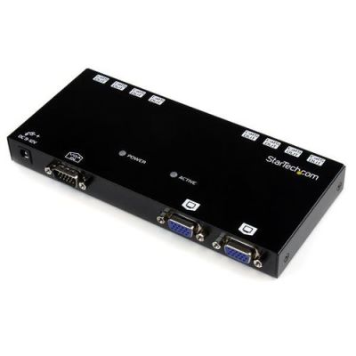 StarTech.com 8-poort VGA Video Verlenger via Cat5, 1600 x 1200 Pixels, AV-receiver, 150 m, Zwart